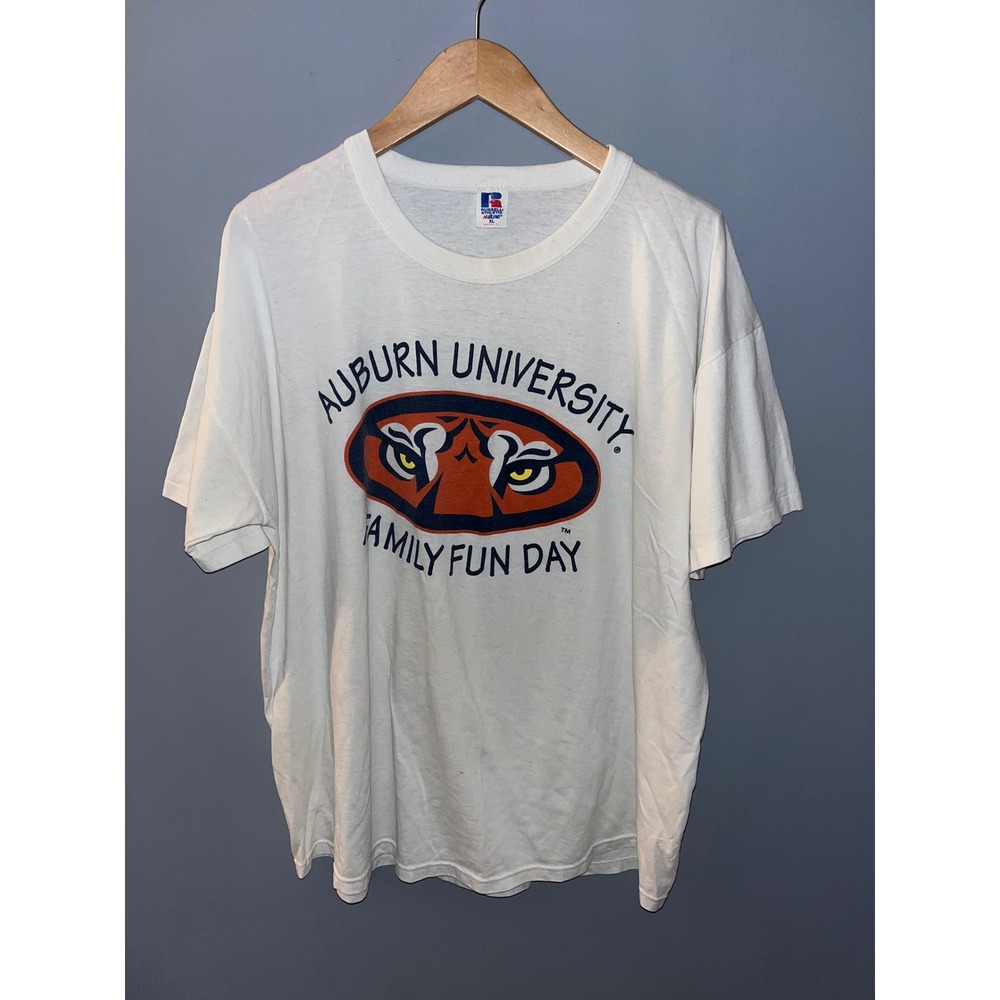 Auburn University‎ Tigers Family Fun Day Russell Athletic T Shirt XL White